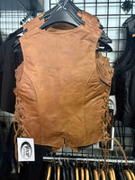 Leah - Ladies Brown Leather Vest 6897.ANT