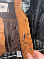Leah - Ladies Brown Leather Vest 6897.ANT