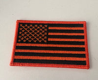 American Flag Patch Orange & Black