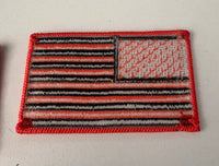American Flag Patch Orange & Black