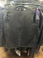 Ladies Black Denim Vest Front Zipper