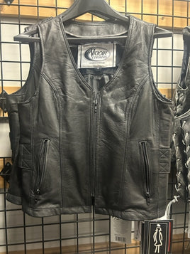 Ladies Leather Vest, Victory Leathers