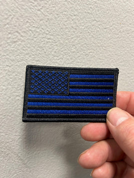 American Flag patch black - blue 3.25" X 2"