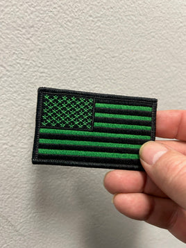 American Flag patch Black - Green