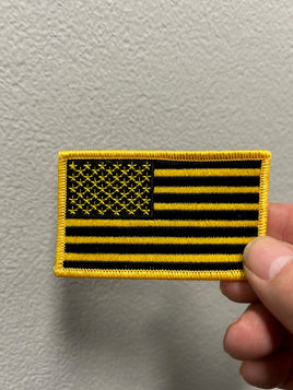 American Flag Patch Yellow - Black
