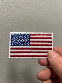 American Flag patch with white boarder 3.25" X 2"