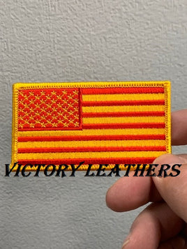 Gold & Red American Flag Patch 