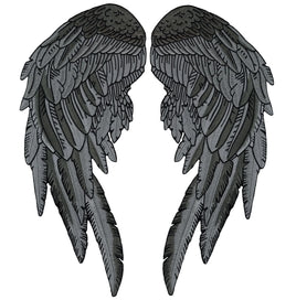 Large Black, Gray Angel Wing Patches