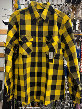 Men's Flannel Shirt Black - Yellow