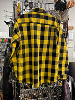Men's Flannel Shirt Black - Yellow