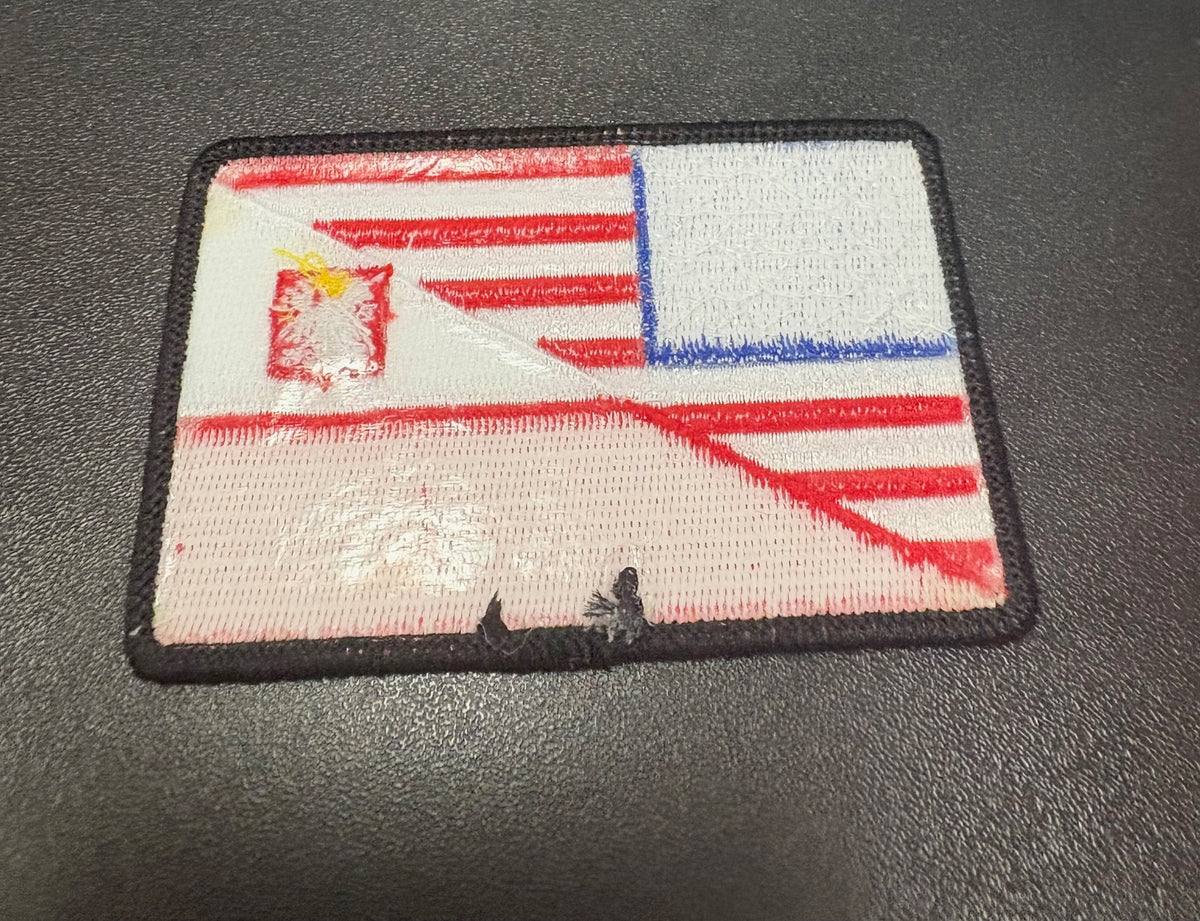 American / Polish Flag Patch 3.5
