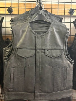 Men's SOA Style Club Perforated Leather Vest 6689.SHT (lowcut)