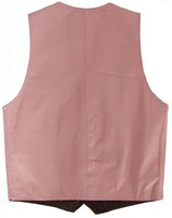 Kids Pink Leather Vest KD393
