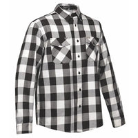 TW205.14 - Men's Black and White Flannel Shirt
