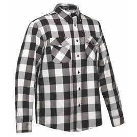 TW205.14 - Men's Black and White Flannel Shirt