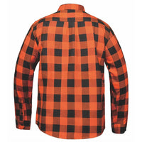 TW205.16 - Men's Black and Orange Flannel Shirt