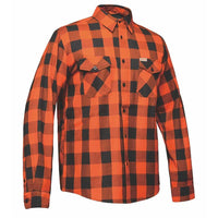 TW205.16 - Men's Black and Orange Flannel Shirt