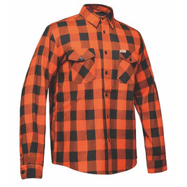 TW205.16 - Men's Black and Orange Flannel Shirt