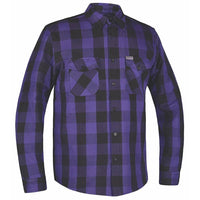 TW205.17 - MENS BLACK AND PURPLE FLANNEL SHIRT
