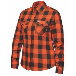 TW255.16 -Ladies Black and Orange Flannel Shirt