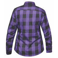 TW255.17 -Ladies Black and Purple Flannel Shirt