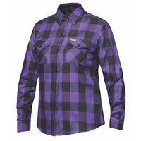 TW255.17 -Ladies Black and Purple Flannel Shirt