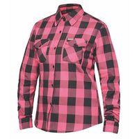 TW255.22 - Ladies Black and Pink Flannel Shirt