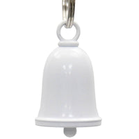 Milwaukee Leather MLB9175 White Motorcycle Good Luck Bell w/ Key Ring-Key Chain Accessory for Bikers