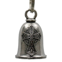 Milwaukee Leather MLB9058 Gothic Cross Motorcycle Good Luck Bell w/ Key Ring-Key Chain Accessory for Bikers