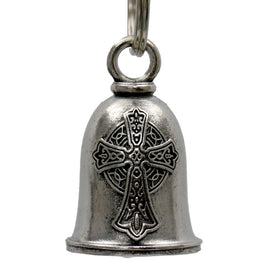 Milwaukee Leather MLB9058 Gothic Cross Motorcycle Good Luck Bell w/ Key Ring-Key Chain Accessory for Bikers