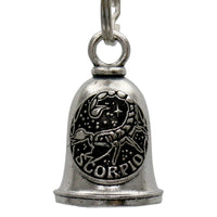 Milwaukee Leather MLB9164 Zodiac Scorpio Motorcycle Good Luck Bell w/ Key Ring-Key Chain Accessory for Bikers