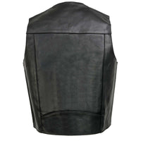 Event Leather EL5310 Black Motorcycle Leather Vest for Men - Riding Club Adult Motorcycle Vests