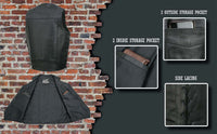 Event Leather EL5315TALL Black Motorcycle Leather Vest for Men's Tall Sizes Riding Club Adult Motorcycle Vests