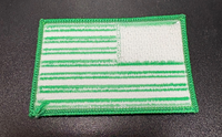 Green & White American Flag Patch