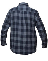 Men's Grey and Black Flannel Shirt