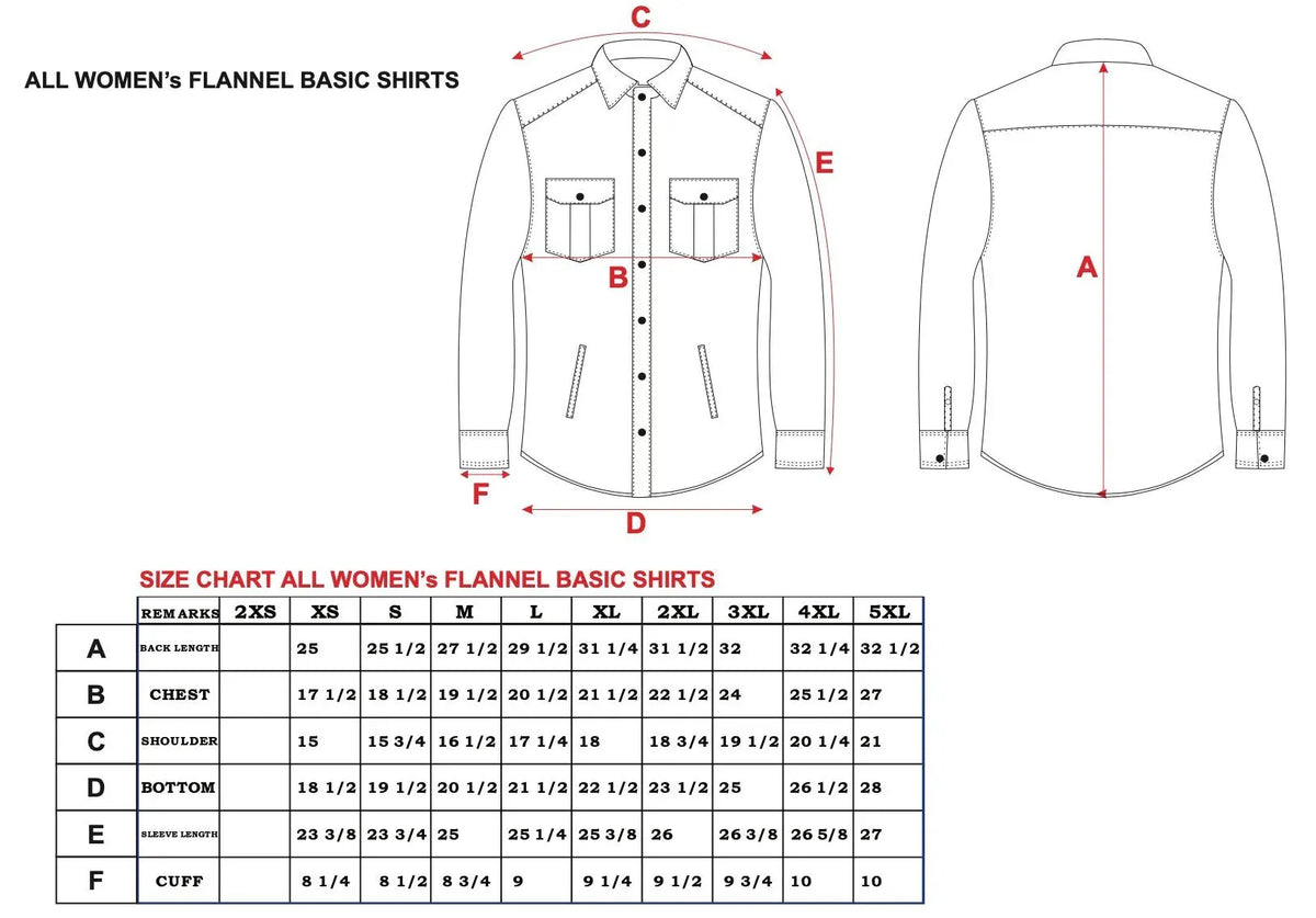 TW255.01 - Ladies Black and Red Flannel Shirt | Victory Leathers ...