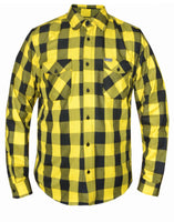 Men's Yellow and Black Flannel Shirt