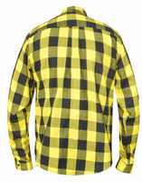 Men's Yellow and Black Flannel Shirt