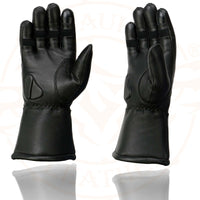 Milwaukee Leather MG7701 Women's Deer Skin Leather Insulated Gauntlet Gloves w/ i-Touch/Wiper Blade/Reflective Piping