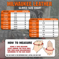 Milwaukee Leather Men's Deerskin Leather Gloves - Yellow, Soft Lined, Elastic Wrist - MG7541