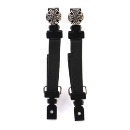 Milwaukee Leather MLA4012 Motorcycle Biker Celtic Circle Emblem Elastic Bungee Clips for Chaps or Pants (Set of 2)