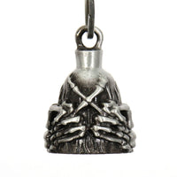 Milwaukee Leather MLB9006 'Finger & Skeleton' Motorcycle Good Luck Bell | Key Chain Accessory for Bikers