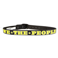 Milwaukee Leather MP7112 Men's We The People Black Leather Belt w/ Interchangeable Buckle - 1.5 inches Wide
