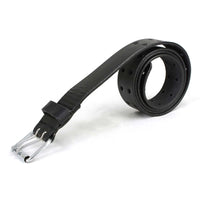 Milwaukee Leather MP7121 Men's Double Prong - Black Genuine Leather Belt w/ Interchangeable Buckle - 1.5 inches Wide