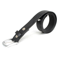 Milwaukee Leather MP7122 Men's Engine Block & Wings - Black Leather Belt w/ Interchangeable Buckle - 1.5 inches Wide
