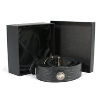 Milwaukee Leather MP7123 Men's Cross Hatch & 5 Cent Buffalo-Black Leather Belt w/ Interchangeable Buckle-1.5 In Wide