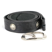 Milwaukee Leather MP7123 Men's Cross Hatch & 5 Cent Buffalo-Black Leather Belt w/ Interchangeable Buckle-1.5 In Wide