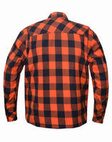 Men's Orange and Black Flannel Shirt