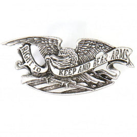 Milwaukee Leather MLP9247 Keep and Bear Arms Pin For Jackets, Vest, Hats and Clothing