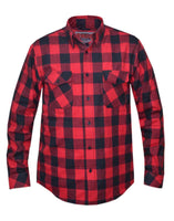 Men's Red and Black Flannel Shirt
